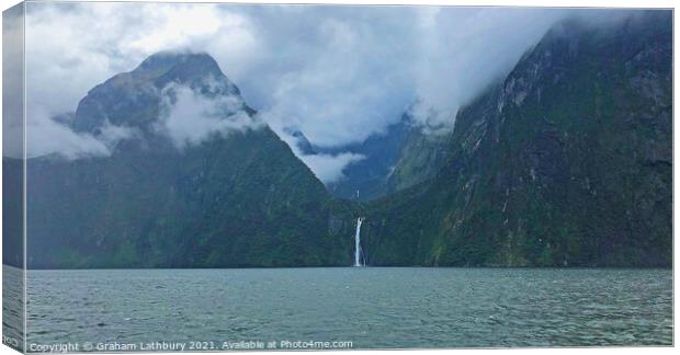 Milford Sound, New Zealand Canvas Print by Graham Lathbury