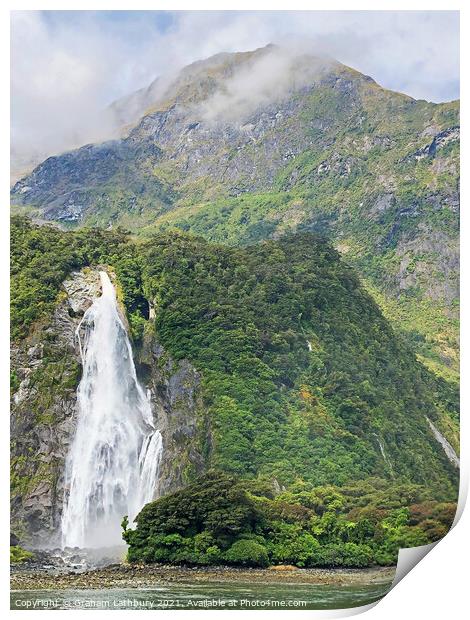 Milford Sound, New Zealand Print by Graham Lathbury