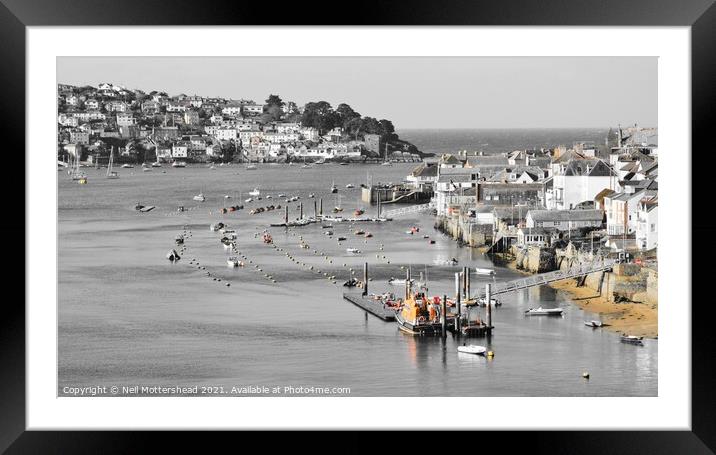 Fowey Lifeboat & Harbour , Cornwall. Framed Mounted Print by Neil Mottershead