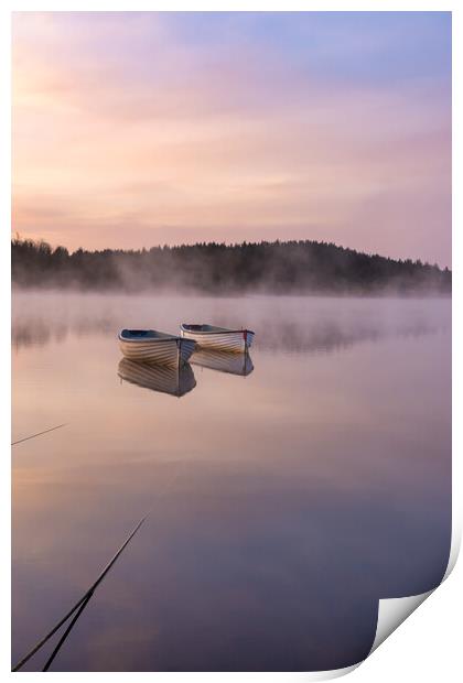 Serenity at Loch Rusky Print by Stuart Jack