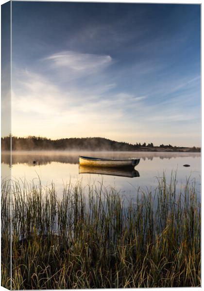 Misty Reflections on Loch Rusky Canvas Print by Stuart Jack