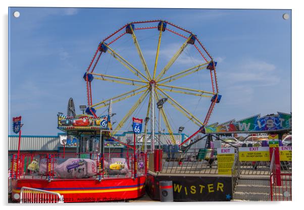 The Big Wheel at the fun fair Acrylic by Clive Wells