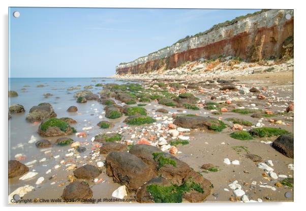 Hunstanton cliffs Acrylic by Clive Wells