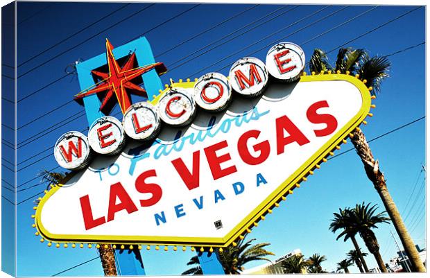 Welcome To Vegas Baby Canvas Print by Neil Gavin