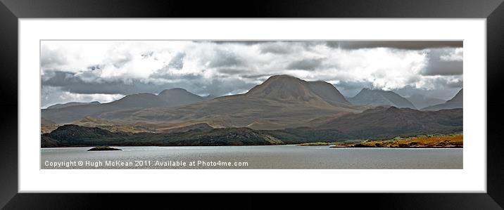 Landscape, Torridon Mountains, Loch Gairloch, West Framed Mounted Print by Hugh McKean