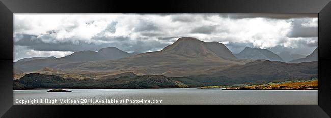 Landscape, Torridon Mountains, Loch Gairloch, West Framed Print by Hugh McKean