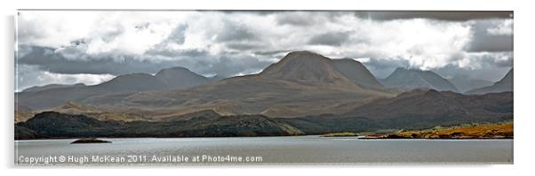 Landscape, Torridon Mountains, Loch Gairloch, West Acrylic by Hugh McKean