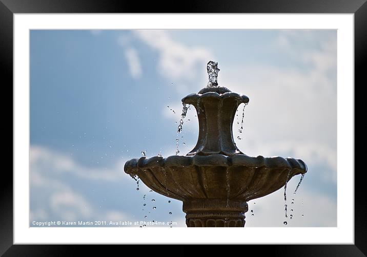 Fountain Framed Mounted Print by Karen Martin