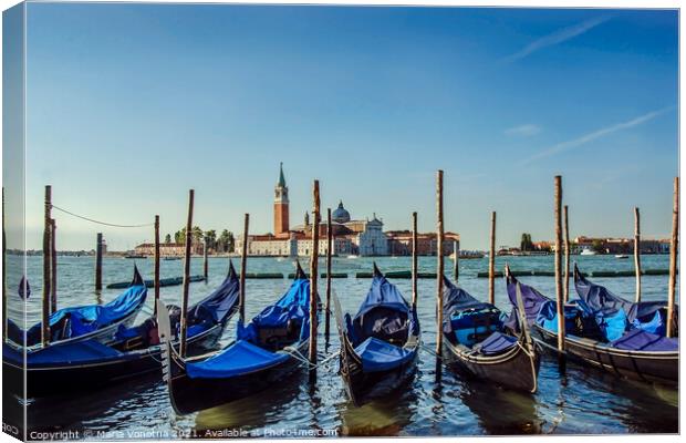 Venice gondolas Canvas Print by Maria Vonotna