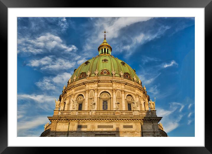 Frederiks Church in the historic center of Copenhagen, Denmark Framed Mounted Print by Elijah Lovkoff