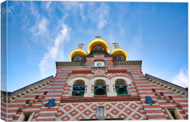 Russian Orthodox Alexander Nevskij (Nevsky) church located in hi Canvas Print by Elijah Lovkoff