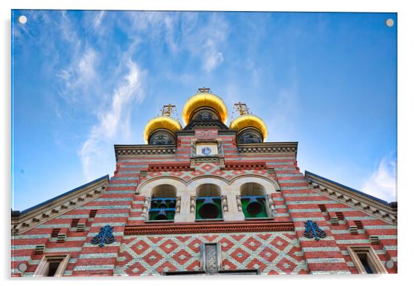Russian Orthodox Alexander Nevskij (Nevsky) church located in hi Acrylic by Elijah Lovkoff