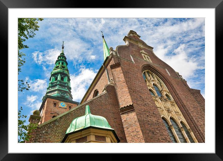 Copenhagen, Saint Nicholas Church (Kunsthallen Nikolaj) Framed Mounted Print by Elijah Lovkoff