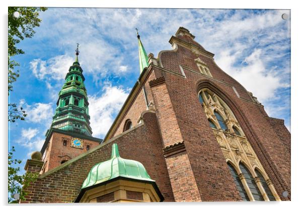 Copenhagen, Saint Nicholas Church (Kunsthallen Nikolaj) Acrylic by Elijah Lovkoff