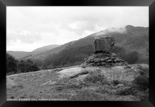 Bruces' Stone, Glentrool, Galloway Forest Park Framed Print by Imladris 