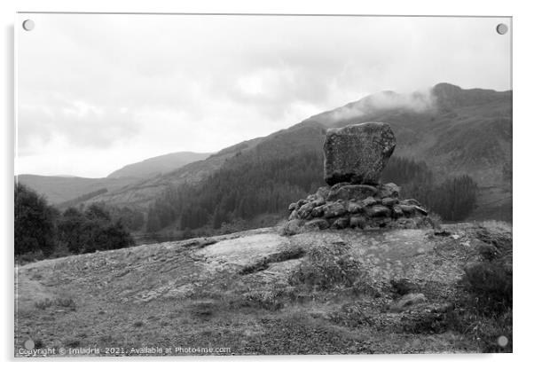 Bruces' Stone, Glentrool, Galloway Forest Park Acrylic by Imladris 