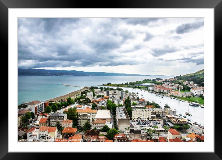 Croatian town landscape Framed Mounted Print by Maria Vonotna