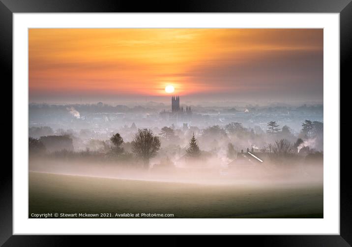Canterbury in the Mist Framed Mounted Print by Stewart Mckeown