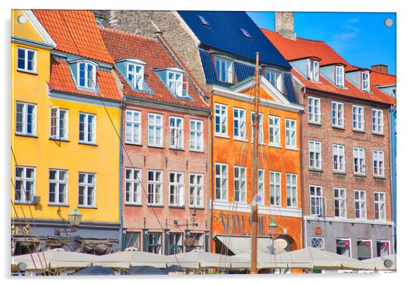 Copenhagen, Famous Nyhavn (New Harbour)  Acrylic by Elijah Lovkoff