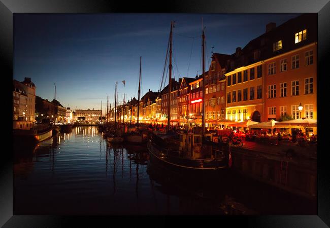 Copenhagen, Denmark, Famous Nyhavn (New Harbour)  Framed Print by Elijah Lovkoff