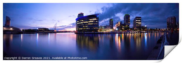 Media City Panorama Print by Darren Greaves