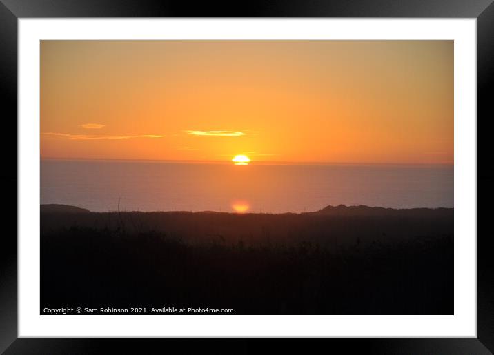 California Sunset Framed Mounted Print by Sam Robinson