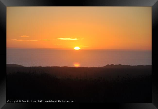 California Sunset Framed Print by Sam Robinson