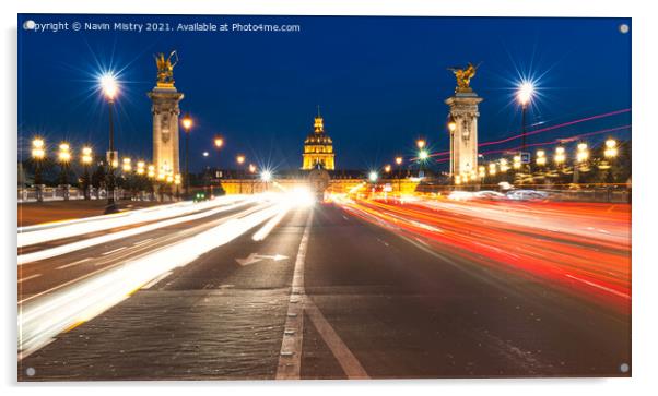 Pont Alexandre III Paris, France Acrylic by Navin Mistry