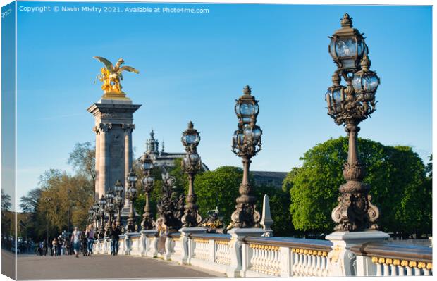 Pont Alexandre III Paris, France Canvas Print by Navin Mistry