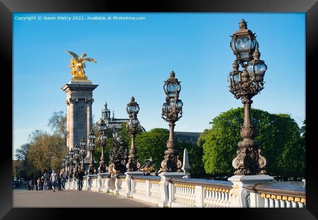 Pont Alexandre III Paris, France Framed Print by Navin Mistry