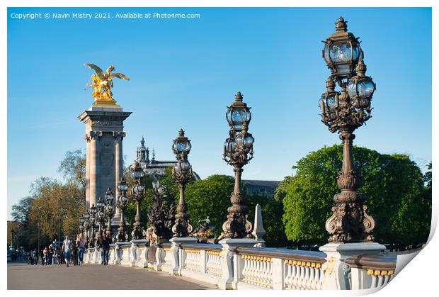 Pont Alexandre III Paris, France Print by Navin Mistry