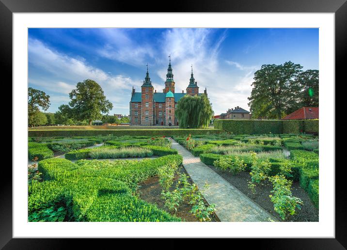 Famous Rosenborg castle, one of the most visited castles in Copenhagen Framed Mounted Print by Elijah Lovkoff