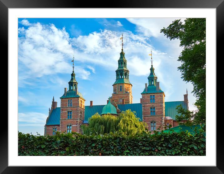 Famous Rosenborg castle, one of the most visited castles in Copenhagen Framed Mounted Print by Elijah Lovkoff