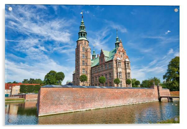 Copenhagen famous Rosenborg castle Acrylic by Elijah Lovkoff