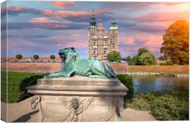 Famous Rosenborg castle, one of the most visited tourist attractions in Copenhagen Canvas Print by Elijah Lovkoff