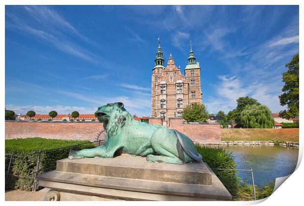 Copenhagen famous Rosenborg castle Print by Elijah Lovkoff