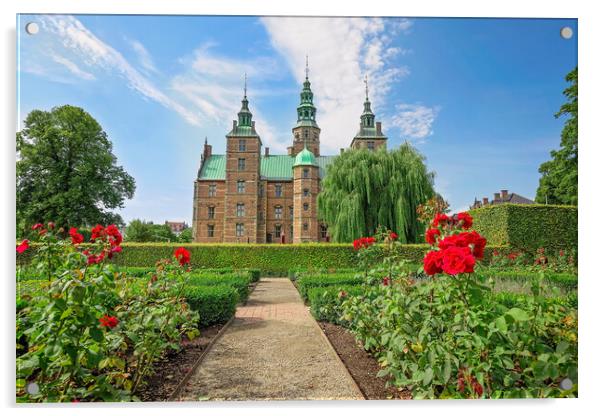 Famous Rosenborg castle ib Copenhagen Acrylic by Elijah Lovkoff