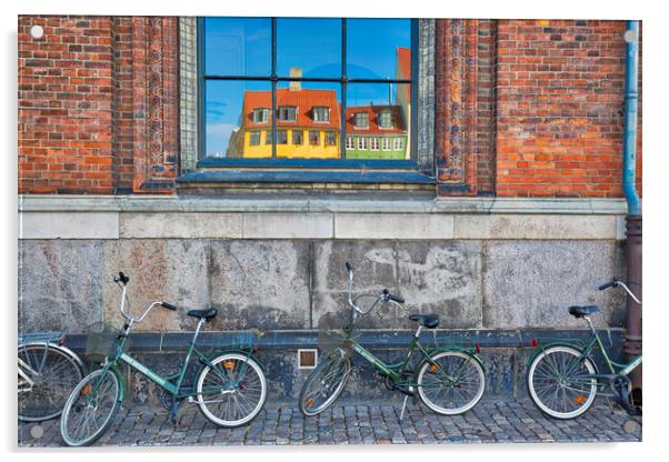 Copenhagen, Denmark, Typical Danish architecture  Acrylic by Elijah Lovkoff