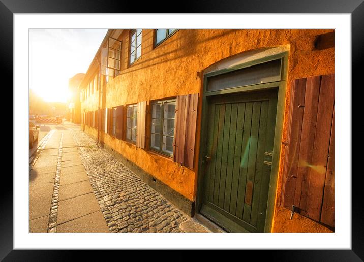 Copenhagen, scenic historic old city streets Framed Mounted Print by Elijah Lovkoff