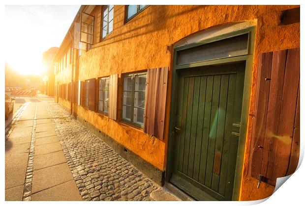 Copenhagen, scenic historic old city streets Print by Elijah Lovkoff