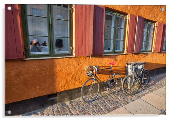 Copenhagen, Denmark, Scenic historic old city str Acrylic by Elijah Lovkoff