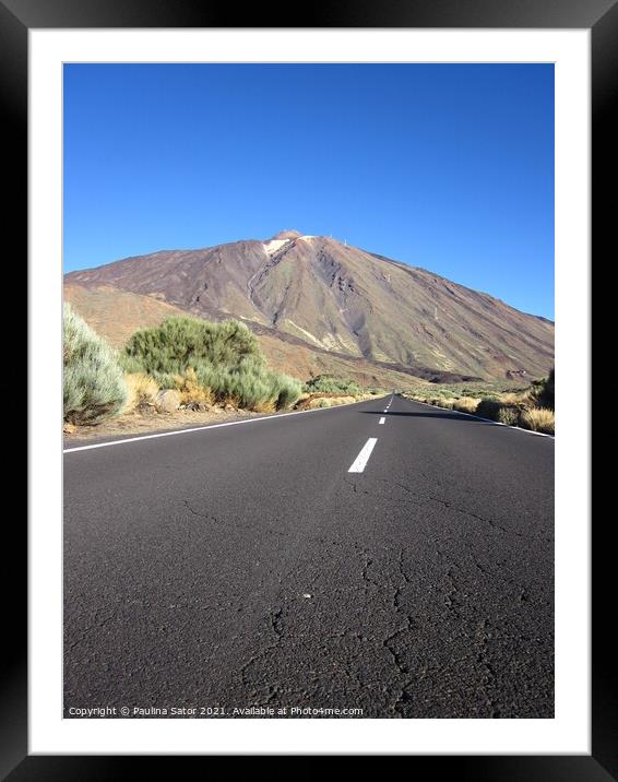 Take me to the el Teide volcano Framed Mounted Print by Paulina Sator