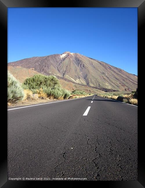 Take me to the el Teide volcano Framed Print by Paulina Sator