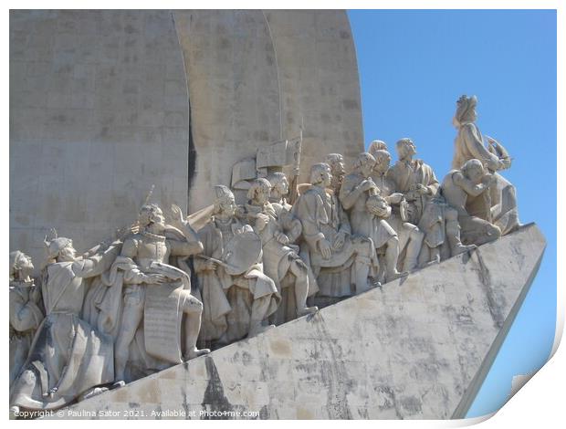 The Early Navigators on the Monument. Lisbon Print by Paulina Sator