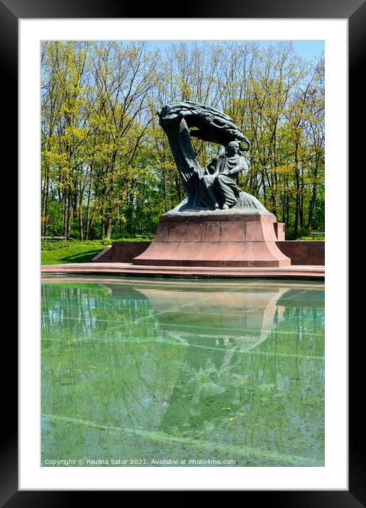 Frederic Chopin monument, Warsaw, Poland Framed Mounted Print by Paulina Sator