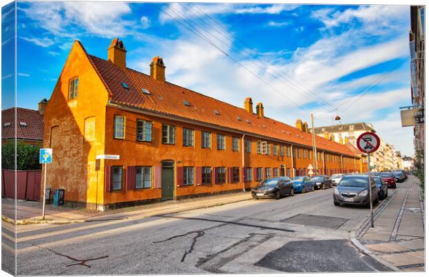 Copenhagen, Denmark. Typical Danish architecture  Canvas Print by Elijah Lovkoff