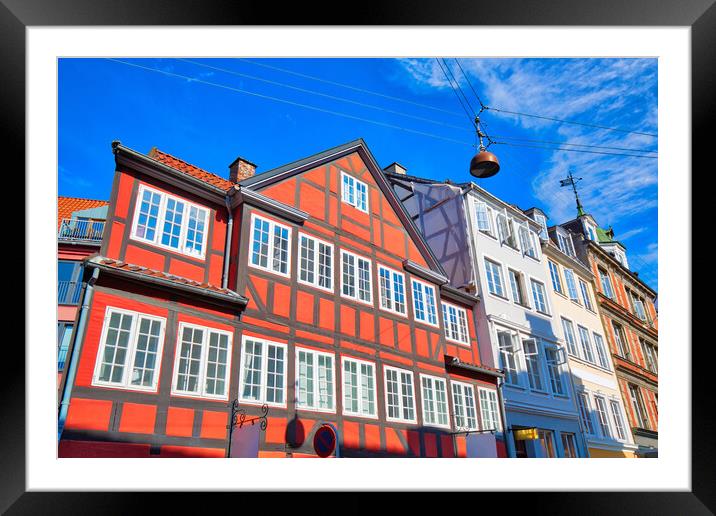 Copenhagen, scenic historic old city streets Framed Mounted Print by Elijah Lovkoff