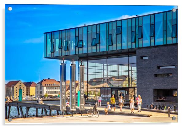 Copenhagen, Denmark, Modern building of the New R Acrylic by Elijah Lovkoff