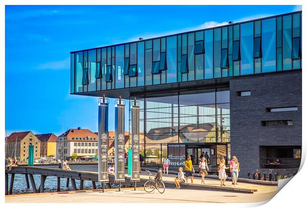 Copenhagen, Denmark, Modern building of the New R Print by Elijah Lovkoff