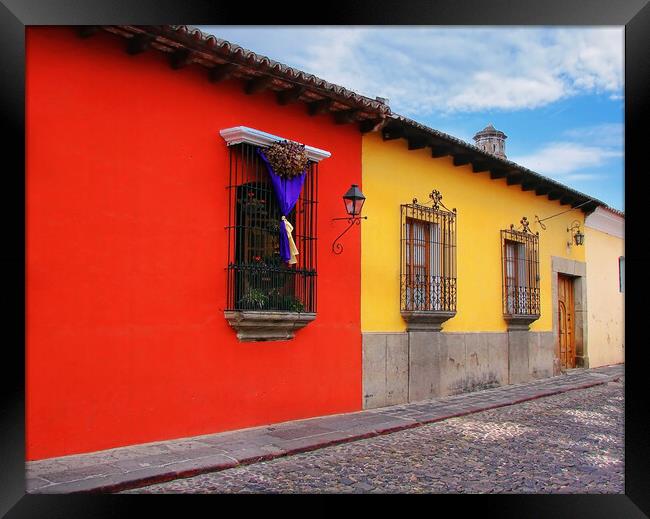 Antigua streets, Semana Santa Framed Print by Elijah Lovkoff